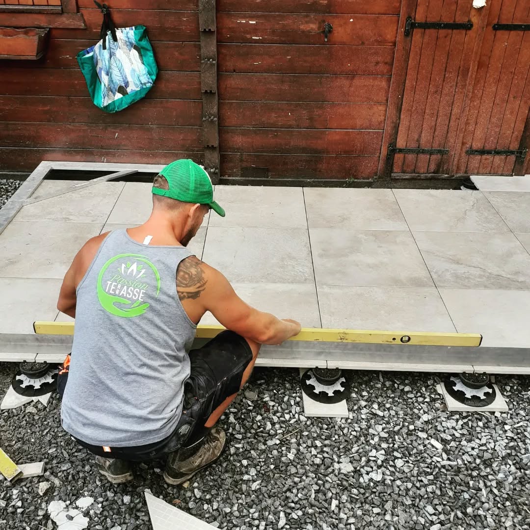 Terrace levelling and adjustment